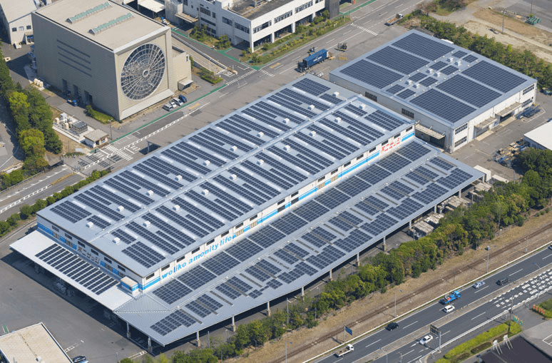 千葉県市原市内では初となる屋根設置メガソーラー発電所